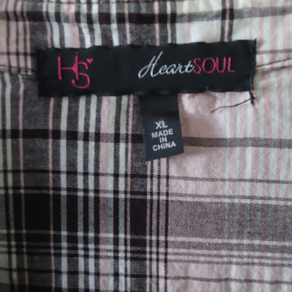 HeartSoul Pink and Black Plaid Top - Picture 4 of 8